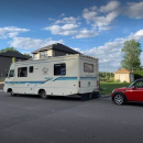 RV 27 feet and Mini Cooper