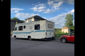 RV 27 feet and Mini Cooper