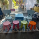 Children’s chairs stools and night stand