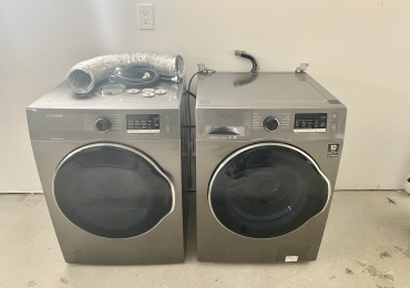 Samsung 24”Wide Grey Stackable Washer Dryer