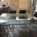 Glass dinning room table with chairs