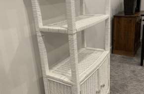 Wicker shelving no longer needed