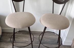 2 Vintage (NWOT) 1999 Trica Contemporary Coffee Cup Swivel Bar Stools
