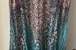 (NWOT) Reba Soft Stretch Knit, Muti-Colored, Embellished Dress