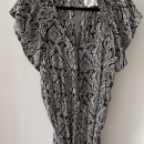 (NWOT) Anthropologie (UK) Black & Cream Printed Jumper/Jumpsuit