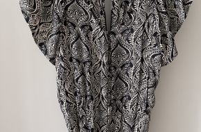 (NWOT) Anthropologie (UK) Black & Cream Printed Jumper/Jumpsuit